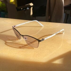 Prodesign Denmark Optical Frames 3137 c6021 Half Rim Matte Black Marble White